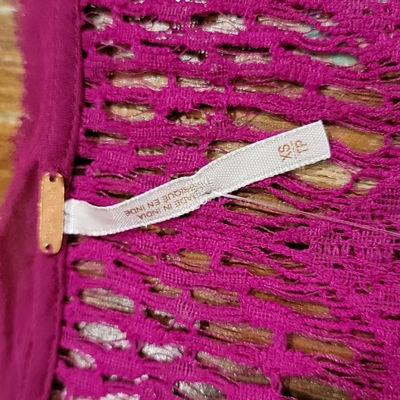 Free People Women's Lace Top - Pink XS - Picture 7 of 7